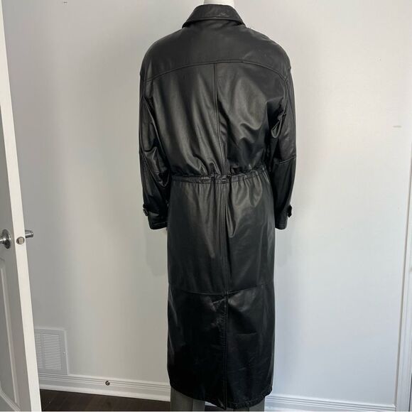 Vintage 80s Danier Long Leather Coat - Picture 4 of 16